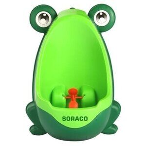 Frog Potty Training Urinal for Toddler Boys with Funny Aiming Target, (Green)
